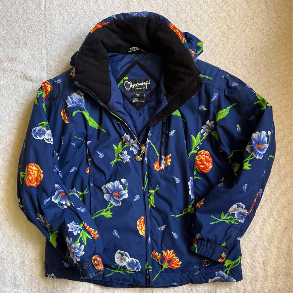 Obermeyer Women’s Ski Jacket Floral Print Stowaway Hood